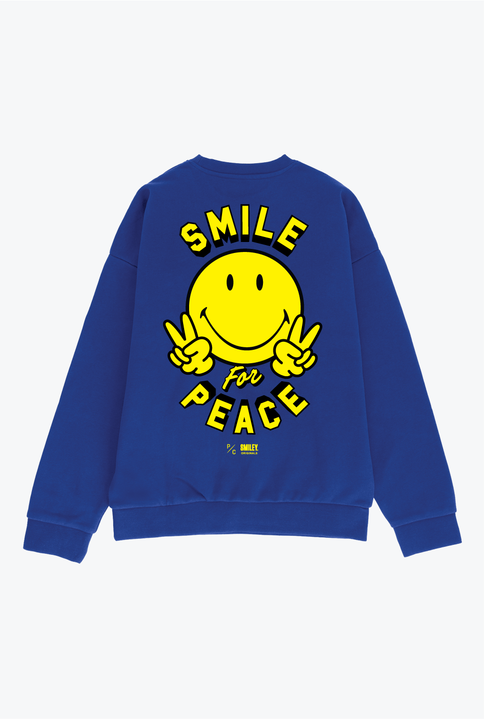 P/C x Smiley Peace Sign Heavyweight Crewneck - Royal