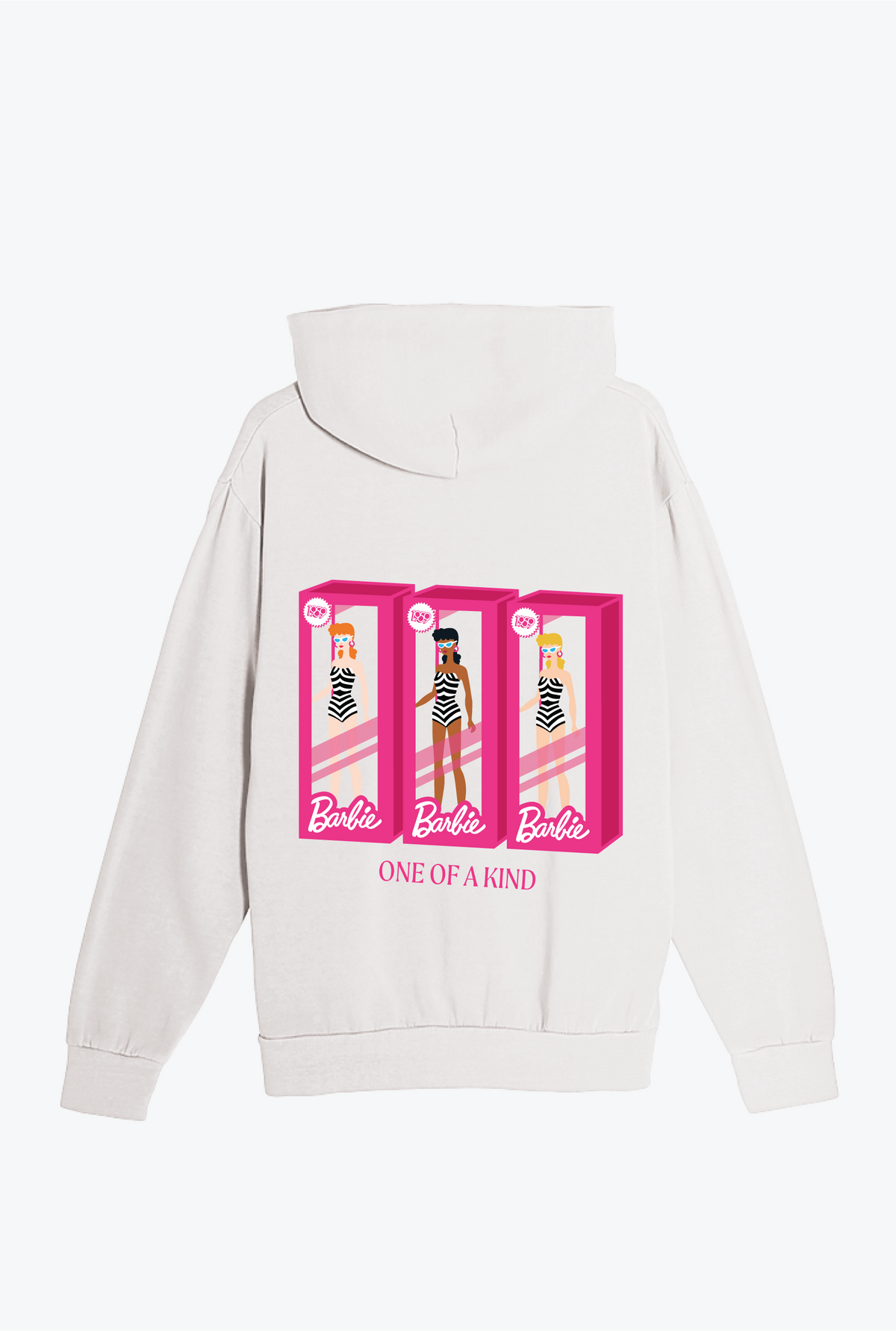 Barbie One Of A Kind Heavyweight Graphic Hoodie - White