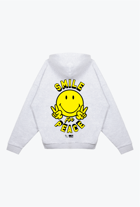 P/C x Smiley Peace Sign Heavyweight Hoodie - Ash