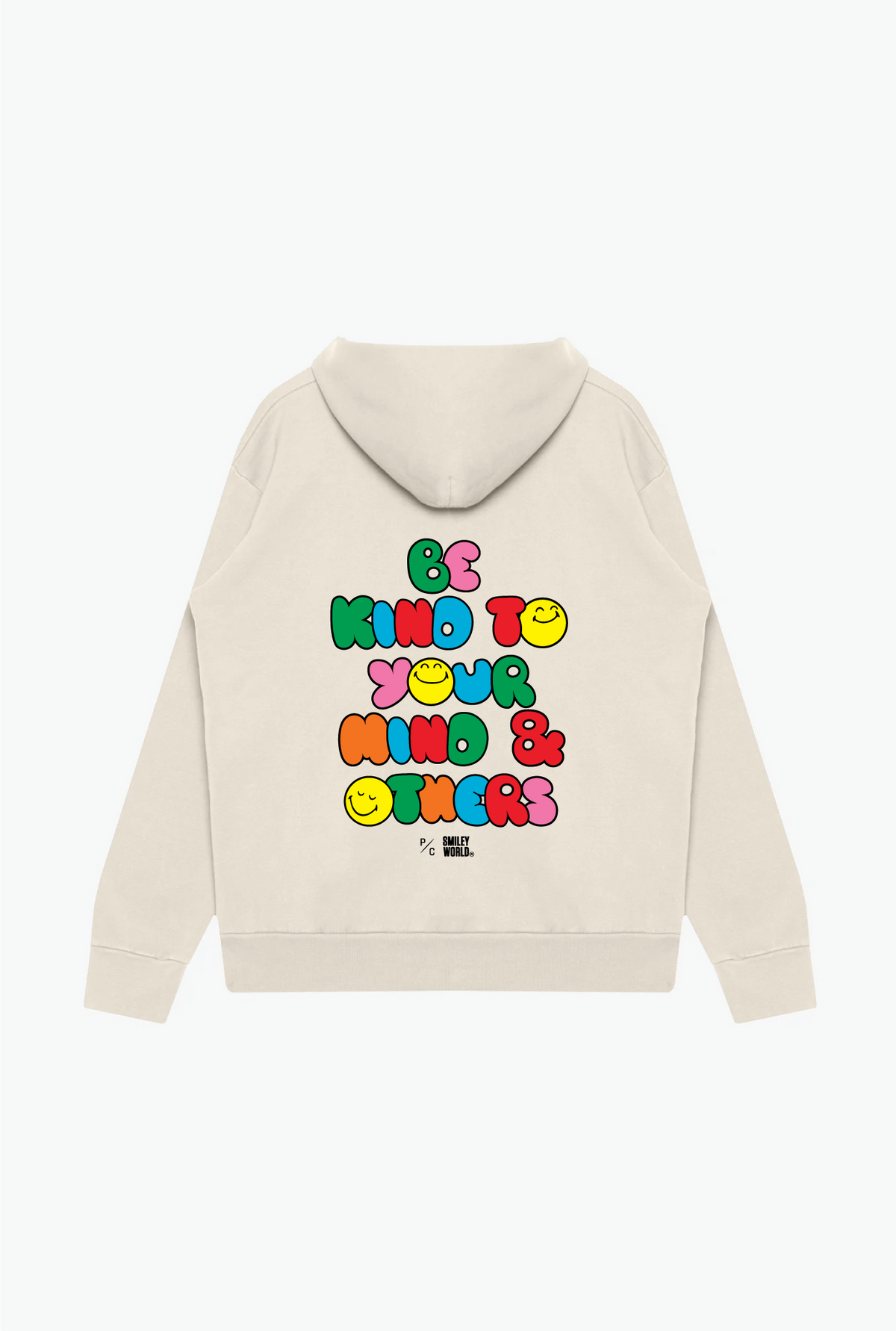 P/C x SmileyWorld "Be Kind To Your Mind & Others" Heavyweight Hoodie - Ivory