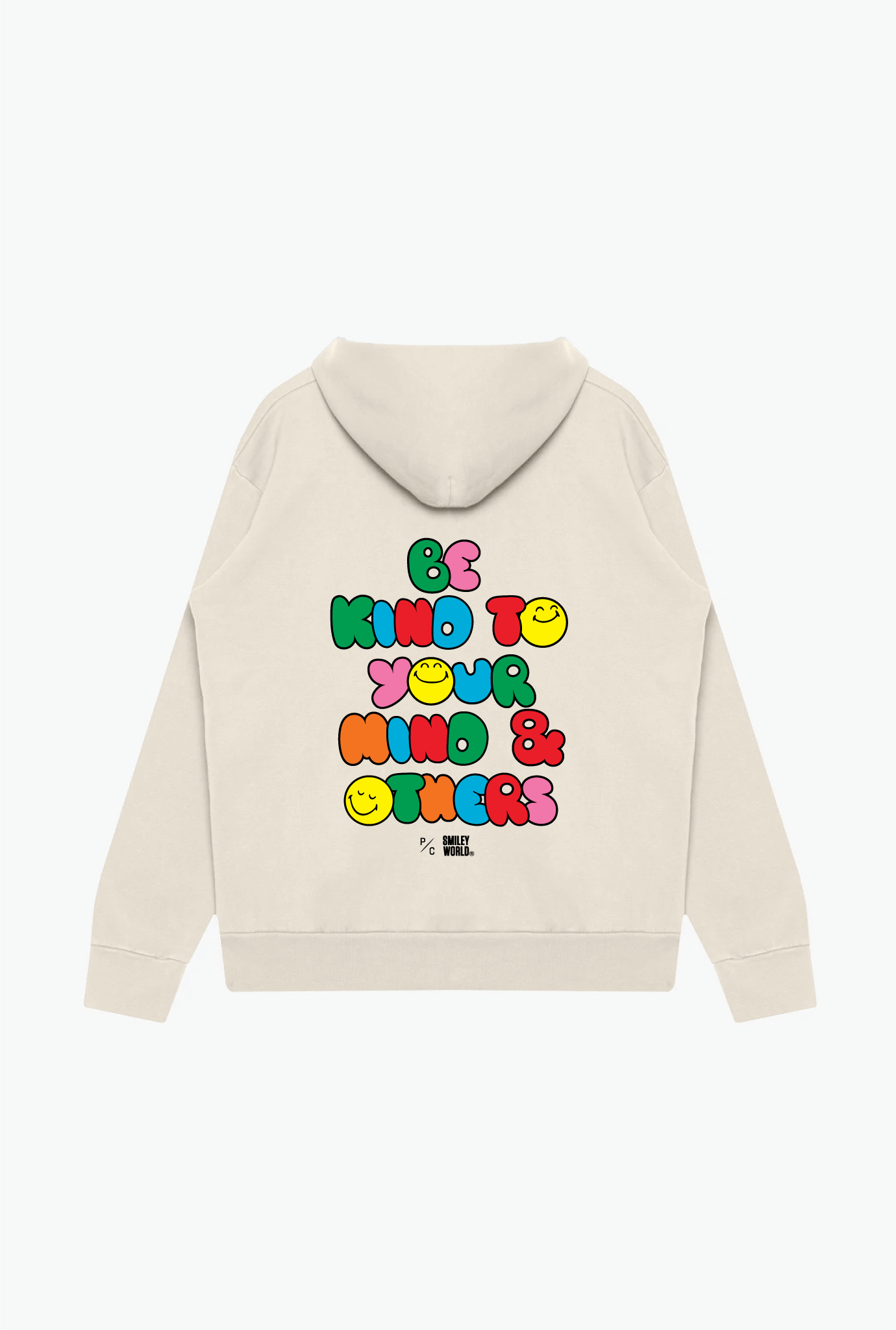 P/C x SmileyWorld "Be Kind To Your Mind & Others" Heavyweight Hoodie - Ivory