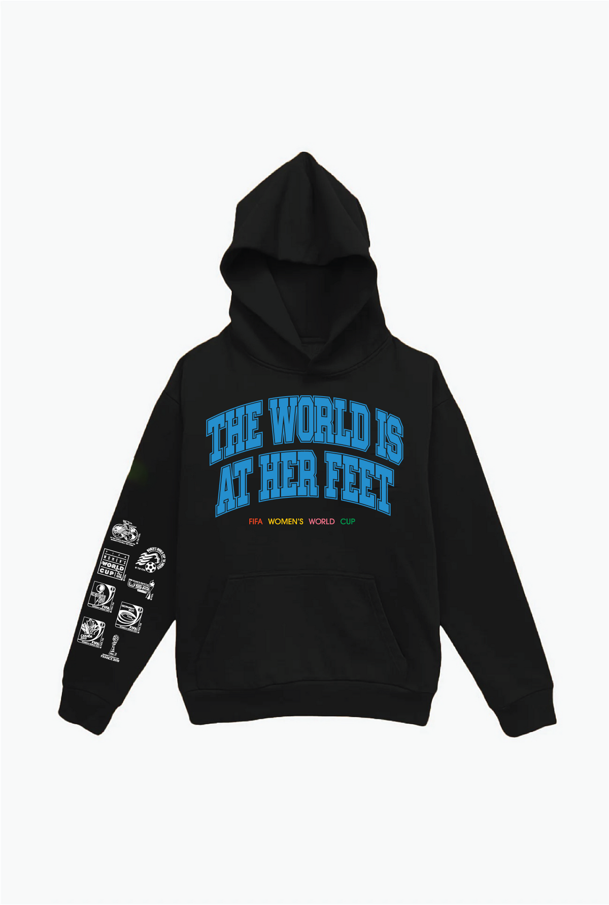 The World is at Her Feet Heavyweight Hoodie - Black