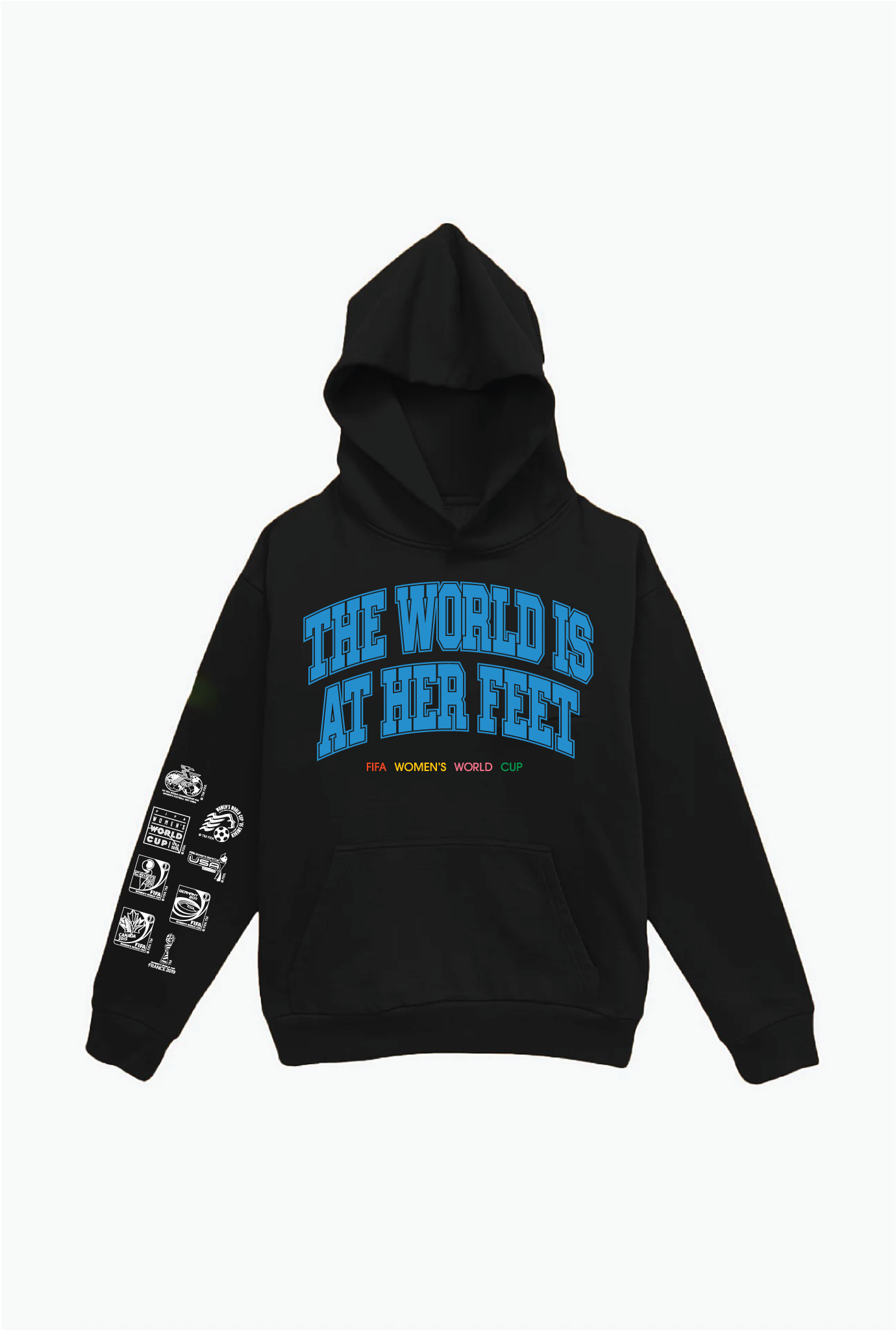 The World is at Her Feet Heavyweight Hoodie - Black