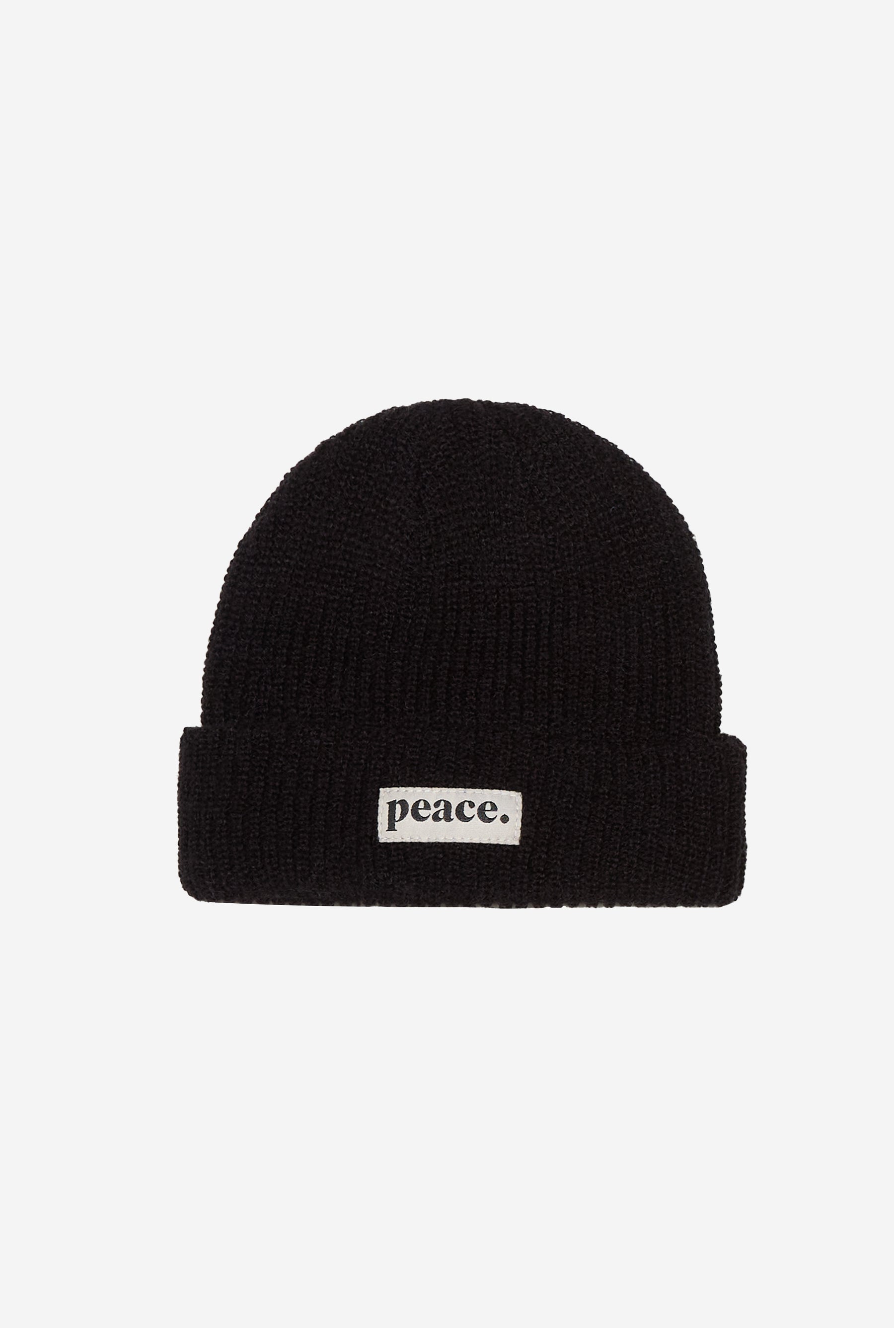 Peace Basics Fisherman Beanie - Off Black