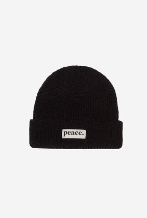 Peace Basics Fisherman Beanie - Off Black