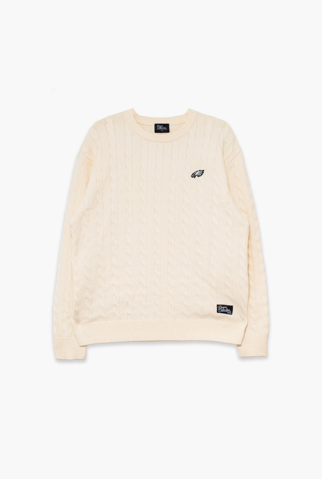 Philadelphia Eagles Fanleisure Micro Logo Knit Sweater - Ivory