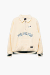 Philadelphia Eagles Sport Through Texture Fleece 1/4 Zip - Ivory