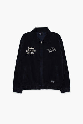 Detroit Lions Sport Through Texture Corduroy Jacket - True Navy