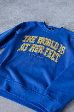 The World is at Her Feet Crewneck - Royal