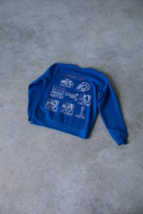 The World is at Her Feet Crewneck - Royal