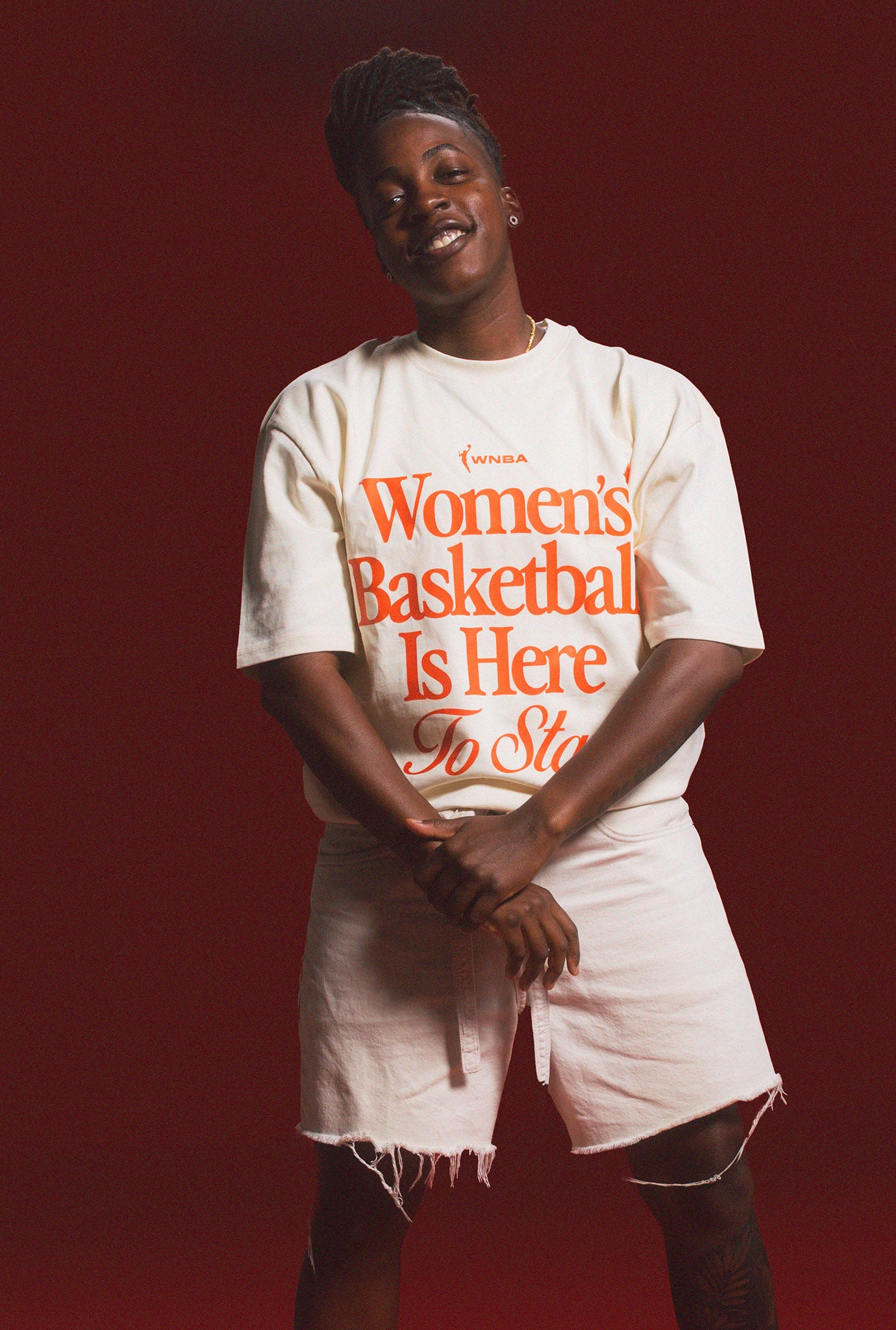 WNBA Women's Basketball is Here to Stay Heavyweight T-Shirt - Ivory