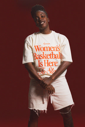 WNBA Women's Basketball is Here to Stay Heavyweight T-Shirt - Ivory