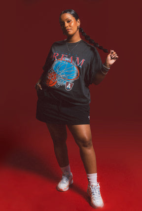 Atlanta Dream Heavyweight T-Shirt - Off Black