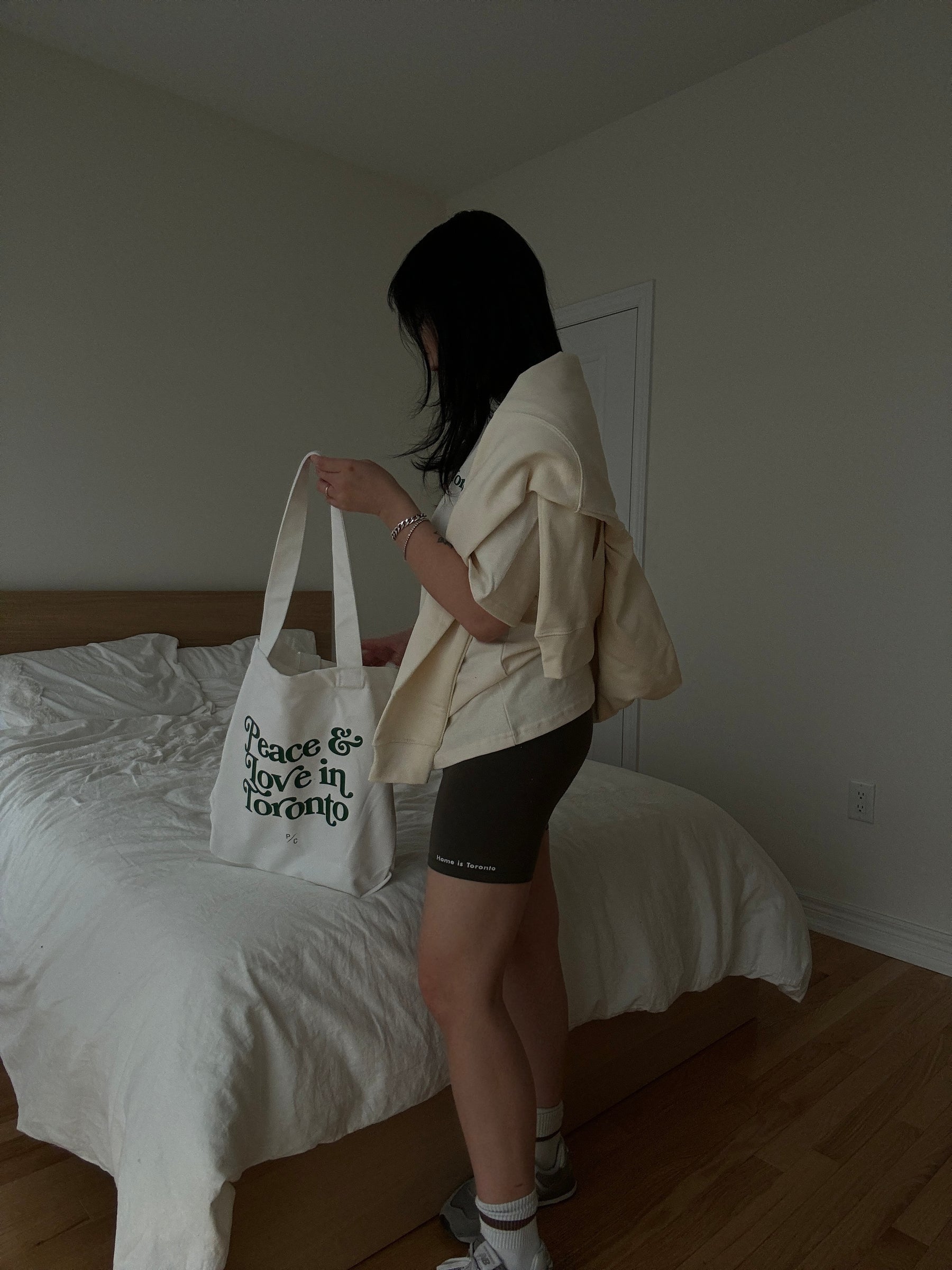 Peace & Love in Toronto Tote Bag - Ivory