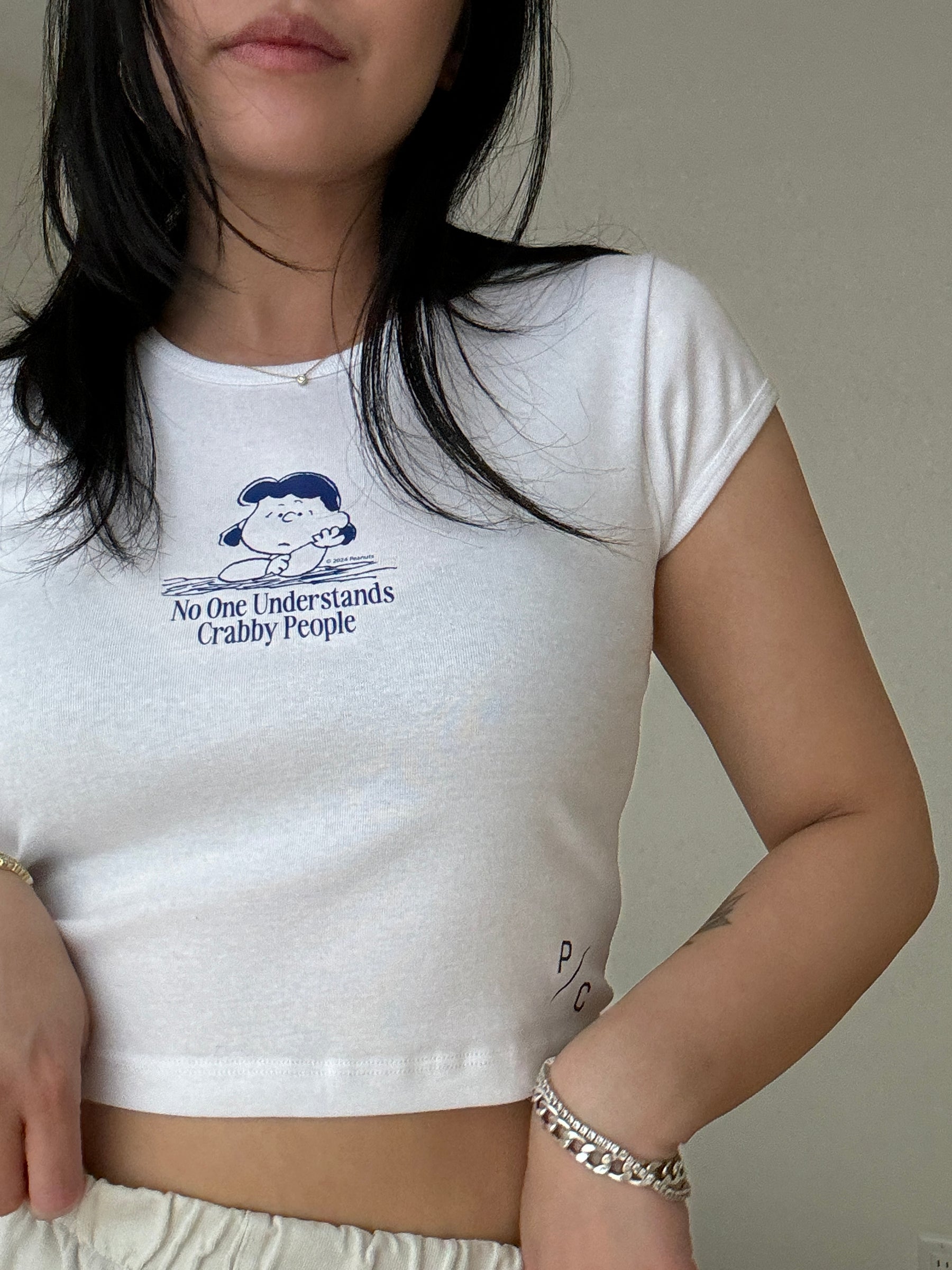 P/C x Peanuts Crabby People Baby Tee - White