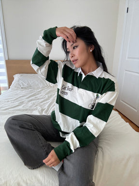 Polo de rugby P/C x Popeye Eat Your Greens - Vert/Ivoire