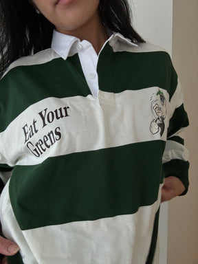 Polo de rugby P/C x Popeye Eat Your Greens - Vert/Ivoire