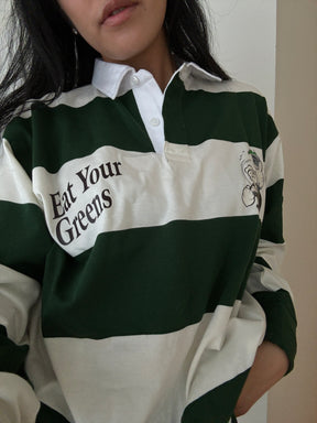 Polo de rugby P/C x Popeye Eat Your Greens - Vert/Ivoire