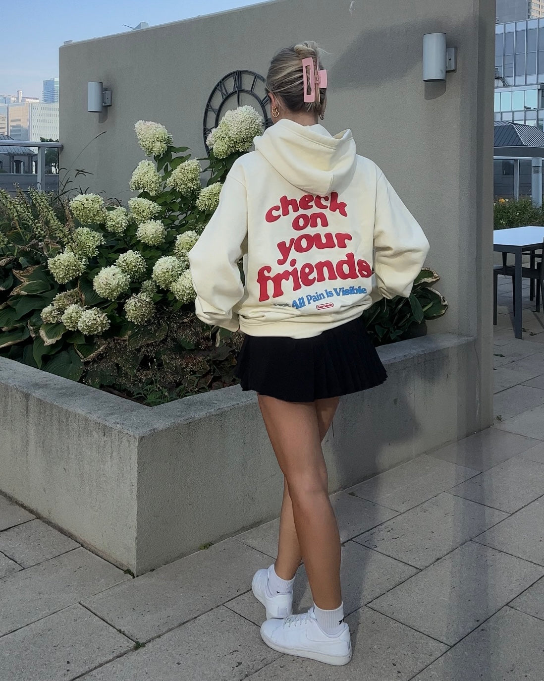 Check on your friends Hoodie - Ivory