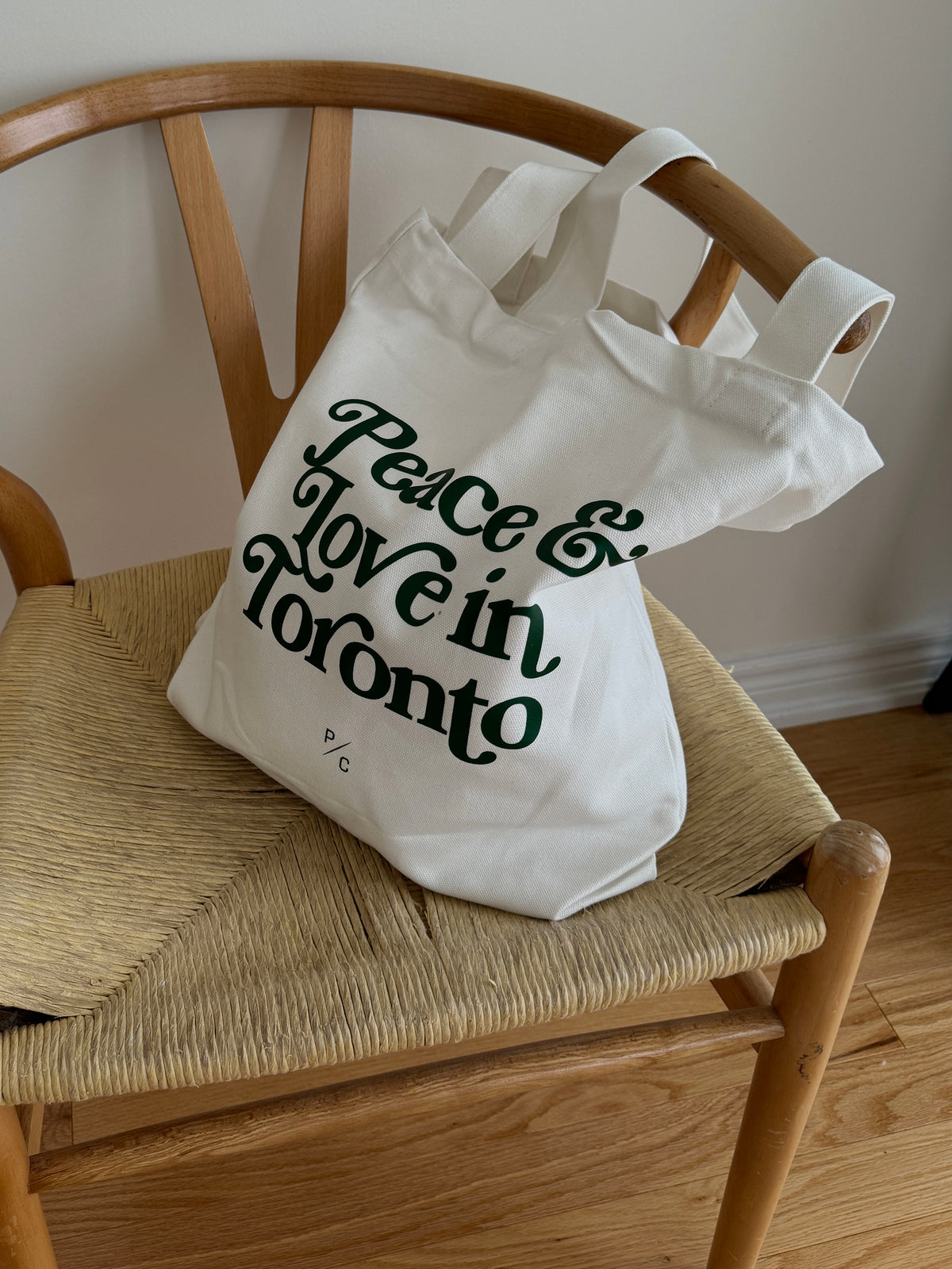 Peace & Love in Toronto Tote Bag - Ivory