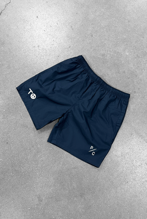"TO" Peace Sign Board Shorts - Petrol Blue