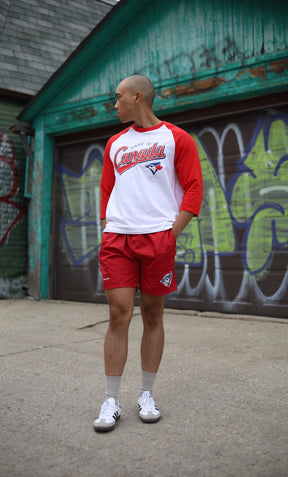 TBJ Canada Day Raglan T-Shirt - Red/Ivory
