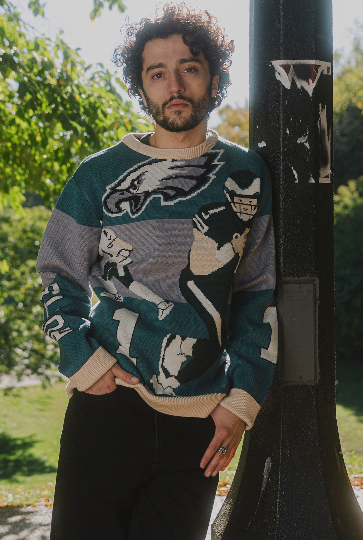 Jalen Hurts Knit Sweater - Green / Ivory