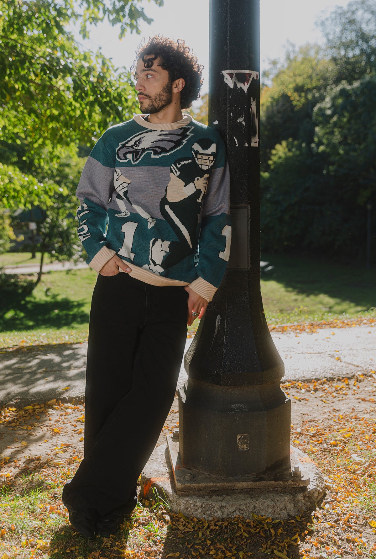 Jalen Hurts Knit Sweater - Green / Ivory