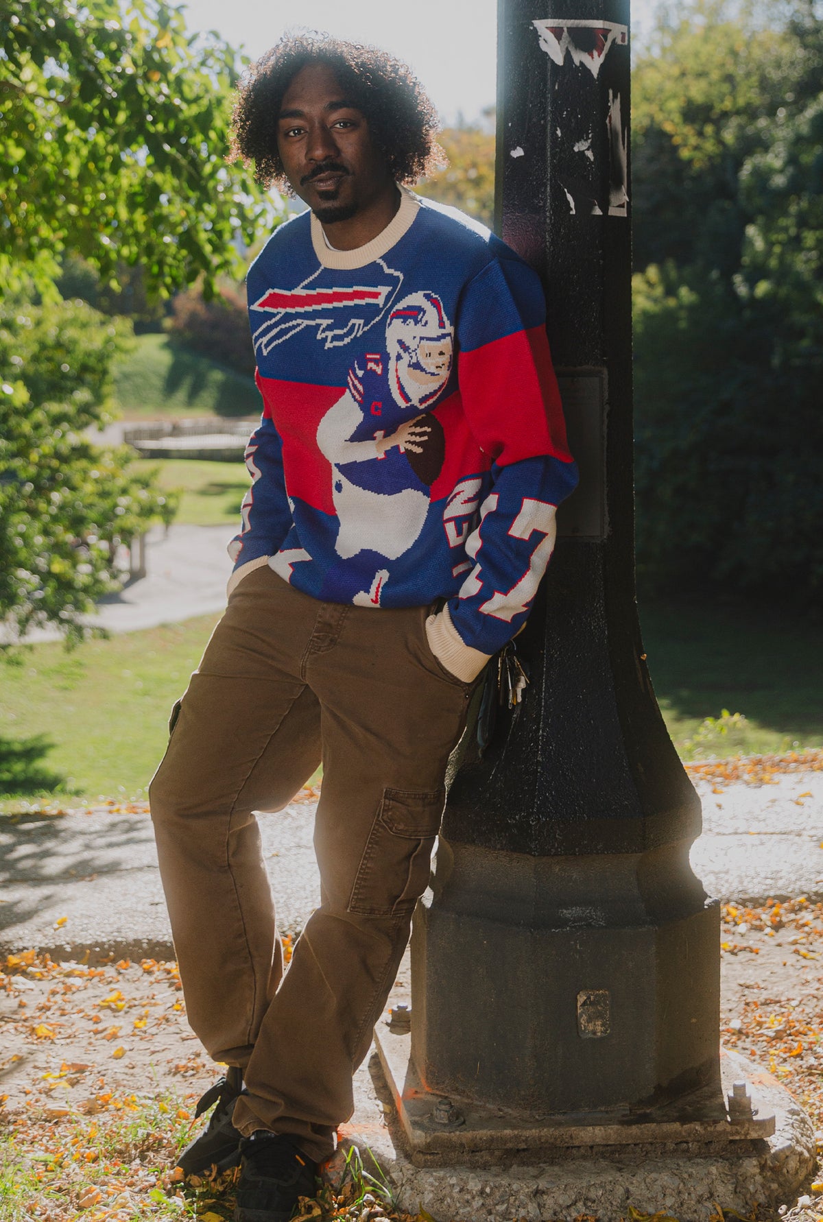 Josh Allen Knit Sweater - Royal / Ivory