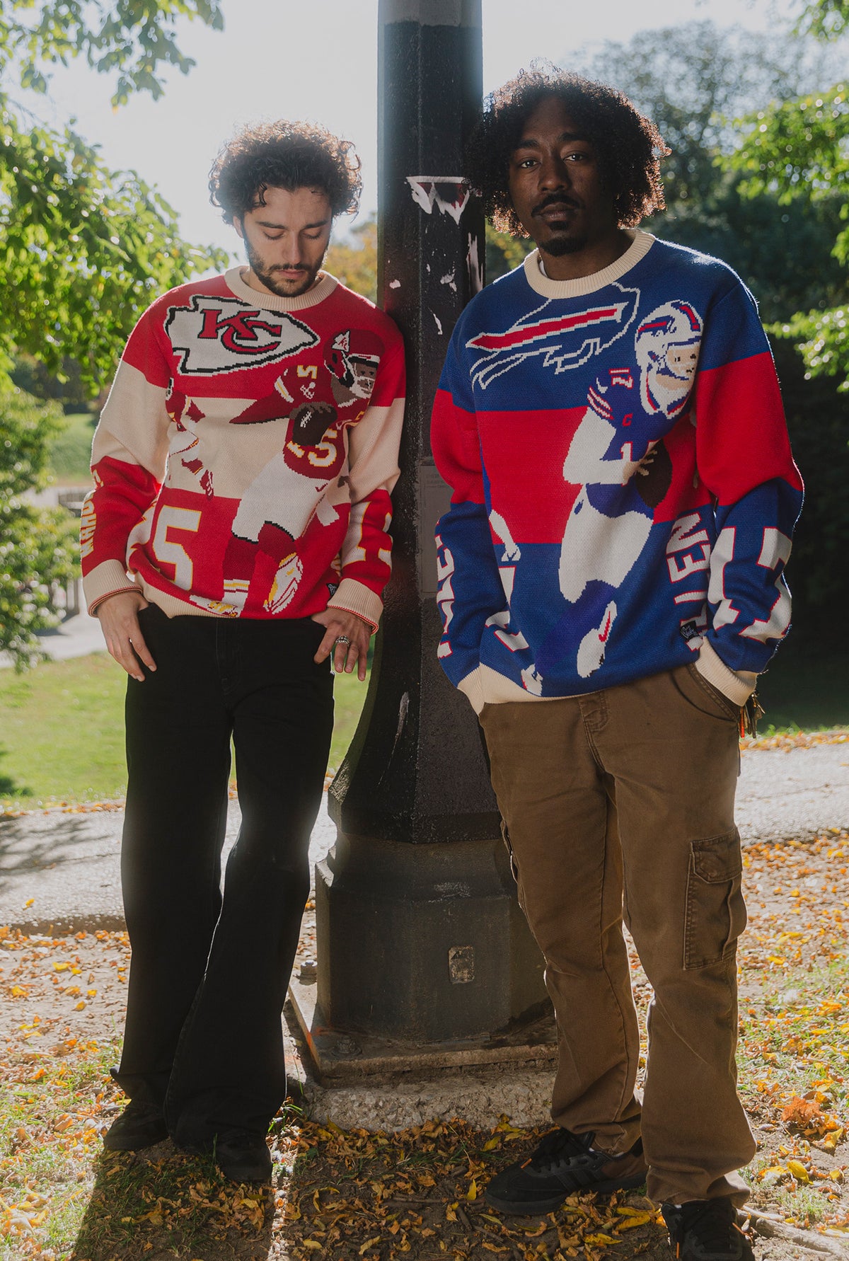 Patrick Mahomes Knit Sweater - Ivory / Red