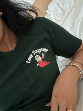 T-shirt Love Yourself P/C x Popeye - Vert forêt