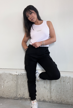 From Toronto with Love WOs Rib Crop Tank - Orchid