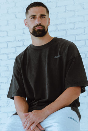 P/C x Sebastian Lletget Heavyweight T-Shirt - Off Black