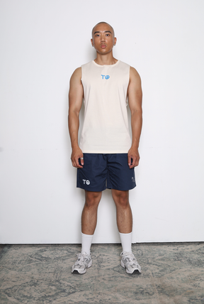 "TO" Peace Sign Barnard Tank - Ivory