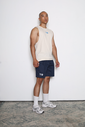 "TO" Peace Sign Barnard Tank - Ivory