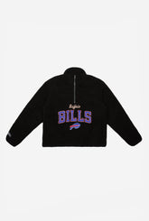 Buffalo Bills High Pile Quarter Zip - Black