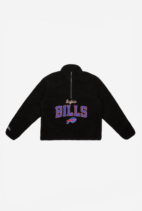 Buffalo Bills High Pile Quarter Zip - Black