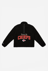 Kansas City Chiefs High Pile Quarter Zip - Black