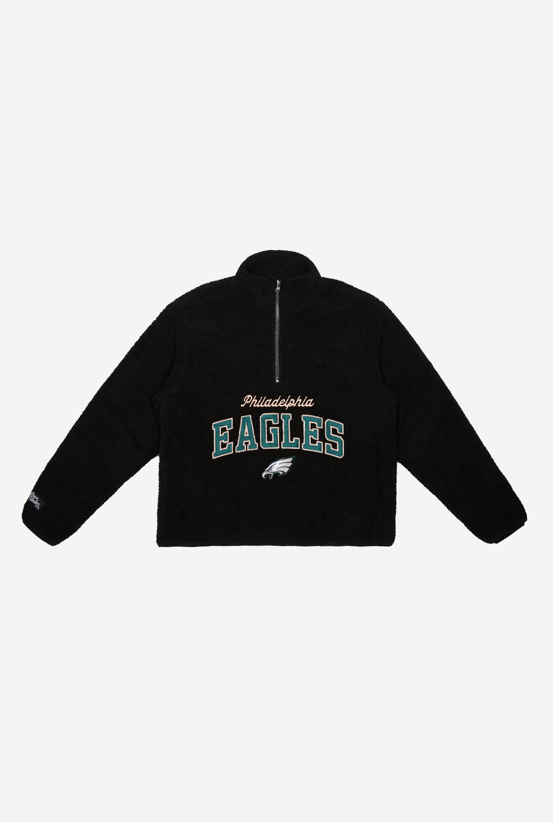 Philadelphia Eagles High Pile Quarter Zip - Black