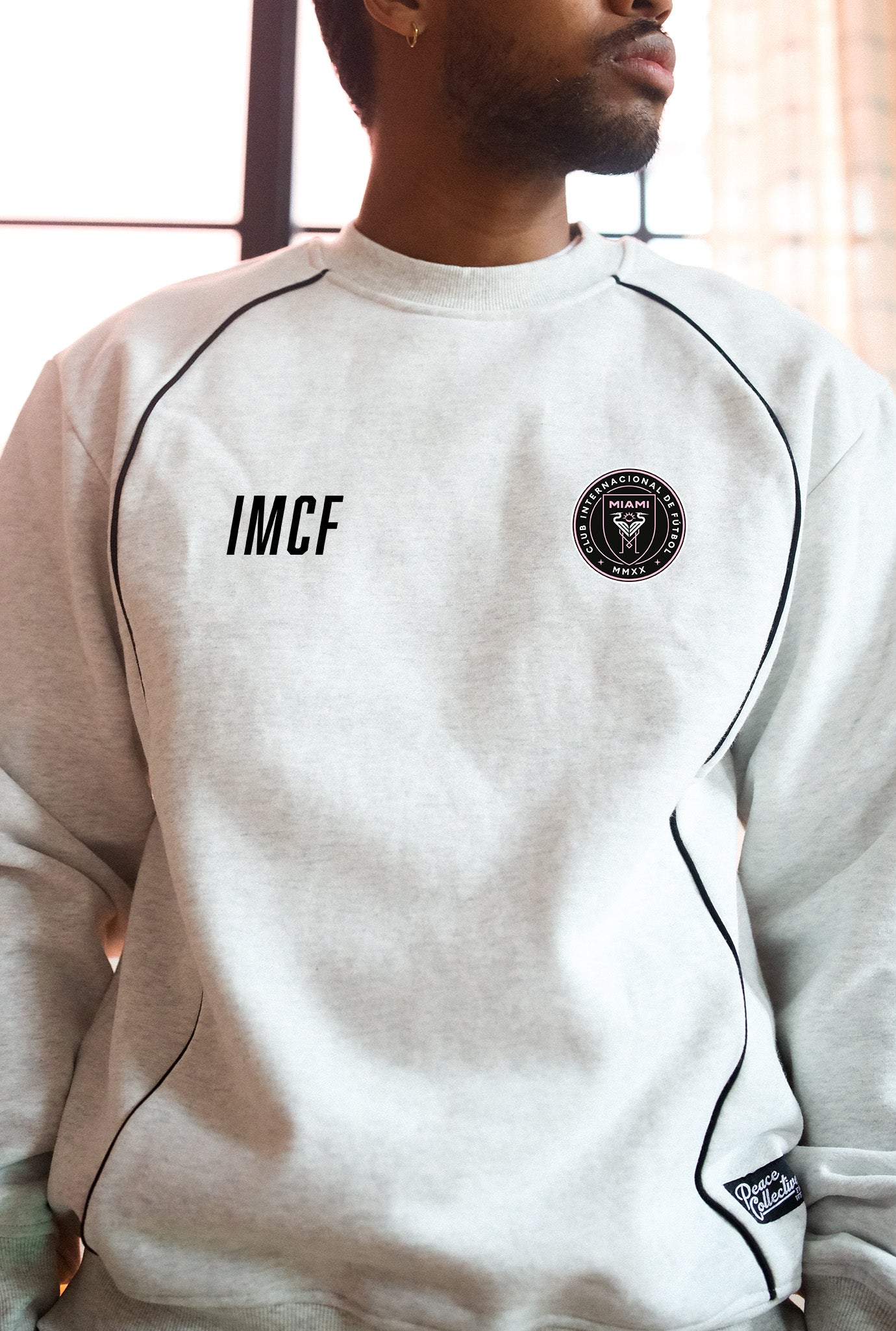 Inter Miami CF Heavyweight Piping Crewneck - Ash