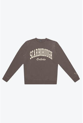 Pull ras du cou Scarborough Pigment Dye - Espresso