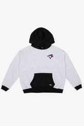 Toronto Blue Jays Colour Block Heavyweight Hoodie - Black / Grey
