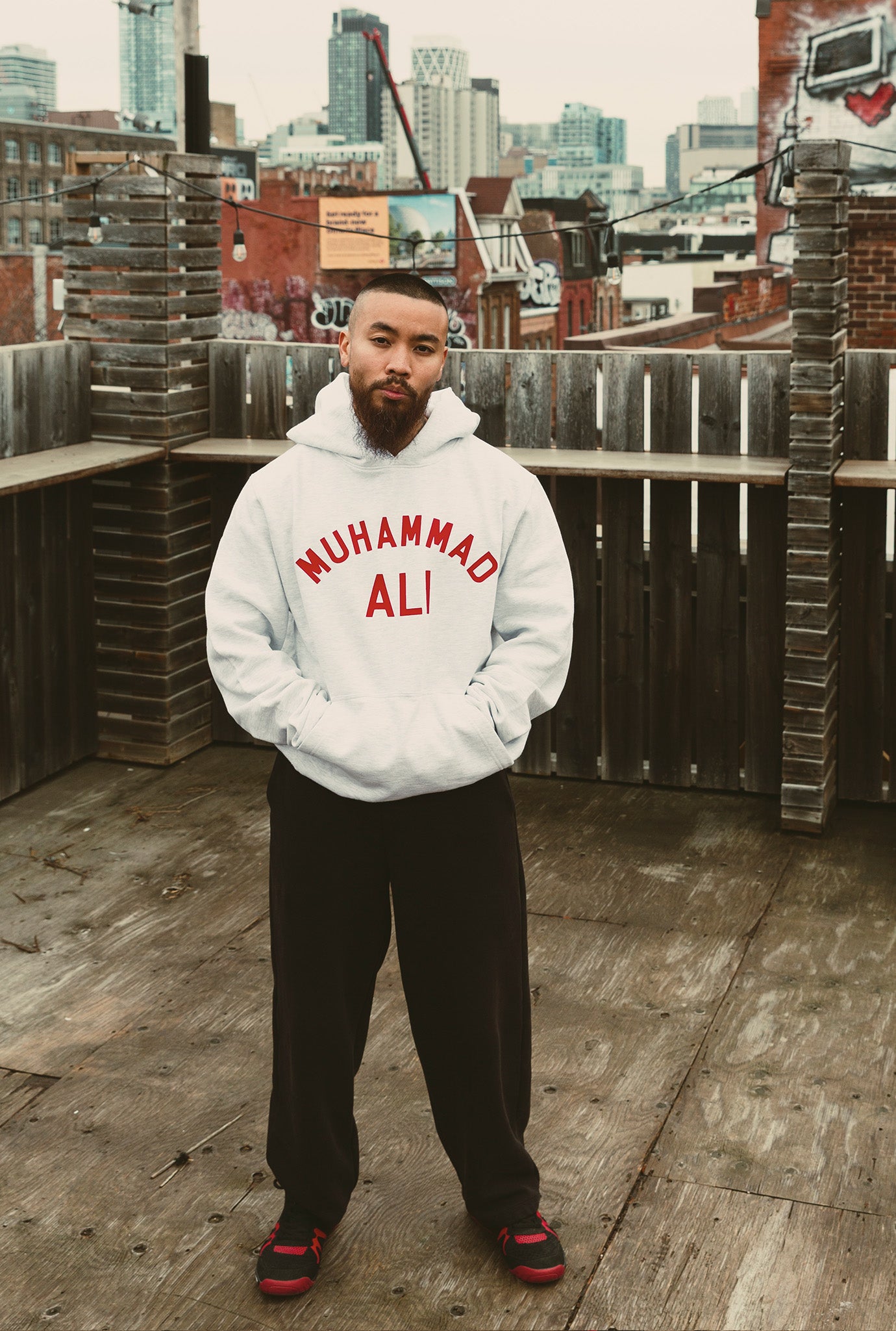 P/C x Muhammad Ali Heavyweight Hoodie - Ash