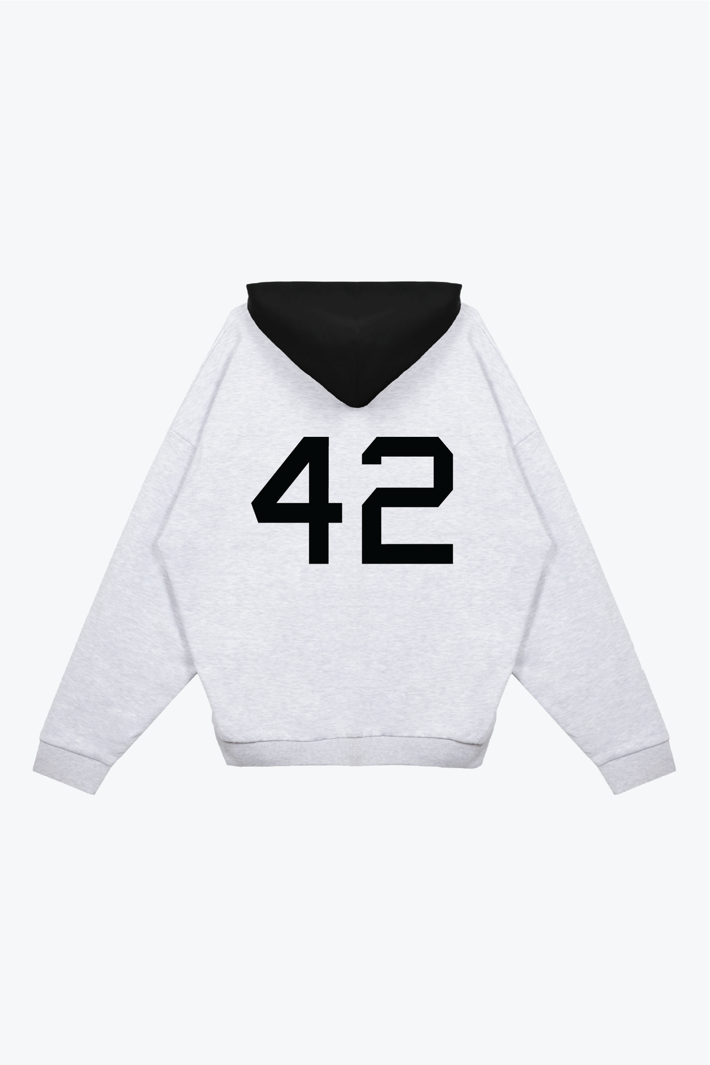 P/C x Jackie Robinson: Farbblock-Hoodie (schwer) – Aschgrau/Schwarz