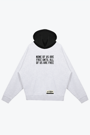 P/C x Jackie Robinson: Farbblock-Hoodie (schwer) – Aschgrau/Schwarz