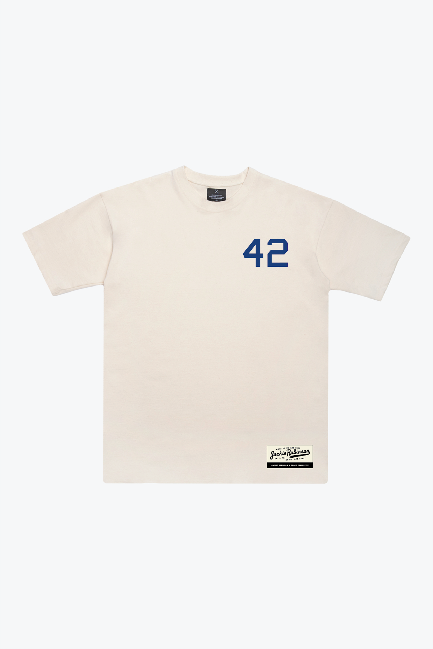 P/C x Jackie Robinson: Vintage Heavyweight T-Shirt - Elfenbein