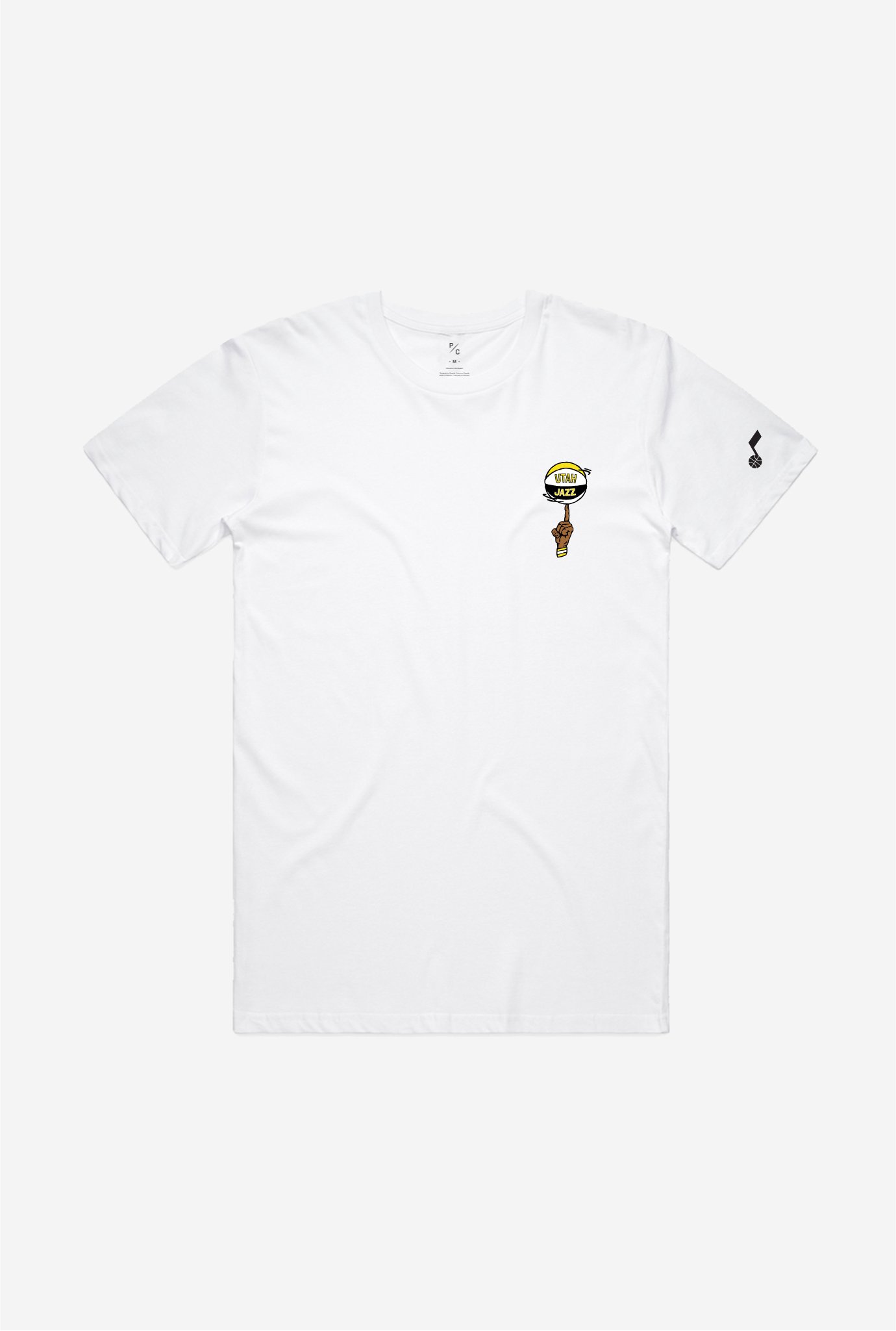 Utah Jazz Spinning Ball T-Shirt - White