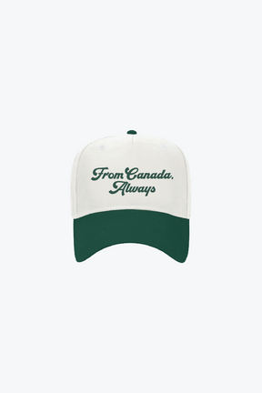 P/C x John Tavares From Canada Two Tone A-Frame Cap - Forest Green / Ivory