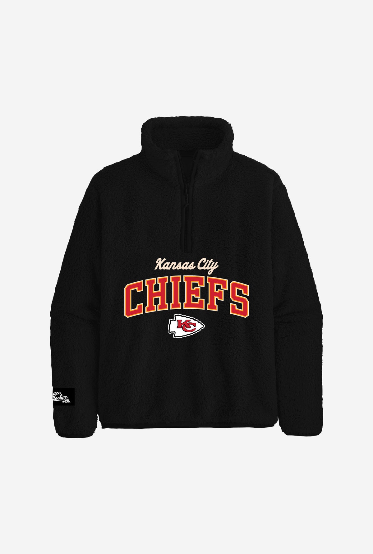 Kansas City Chiefs High Pile Quarter Zip - Black