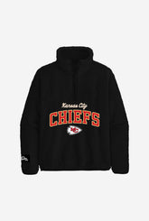 Kansas City Chiefs High Pile Quarter Zip - Black